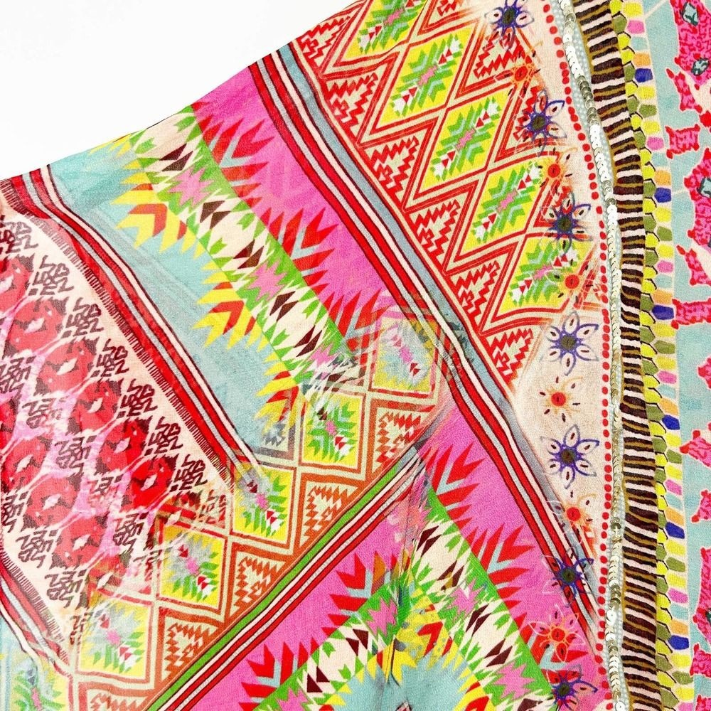 Gibson Latimer Vibrant Boho Multi Printed Kaftan … - image 7